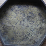 Bronze Hexagonal Kumiko Teapot Saucer a Qing Dynasty/1616-1911CE