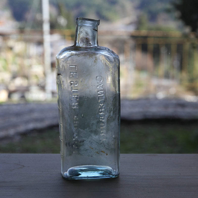 British antique distorted glass bottle 16th-19th century