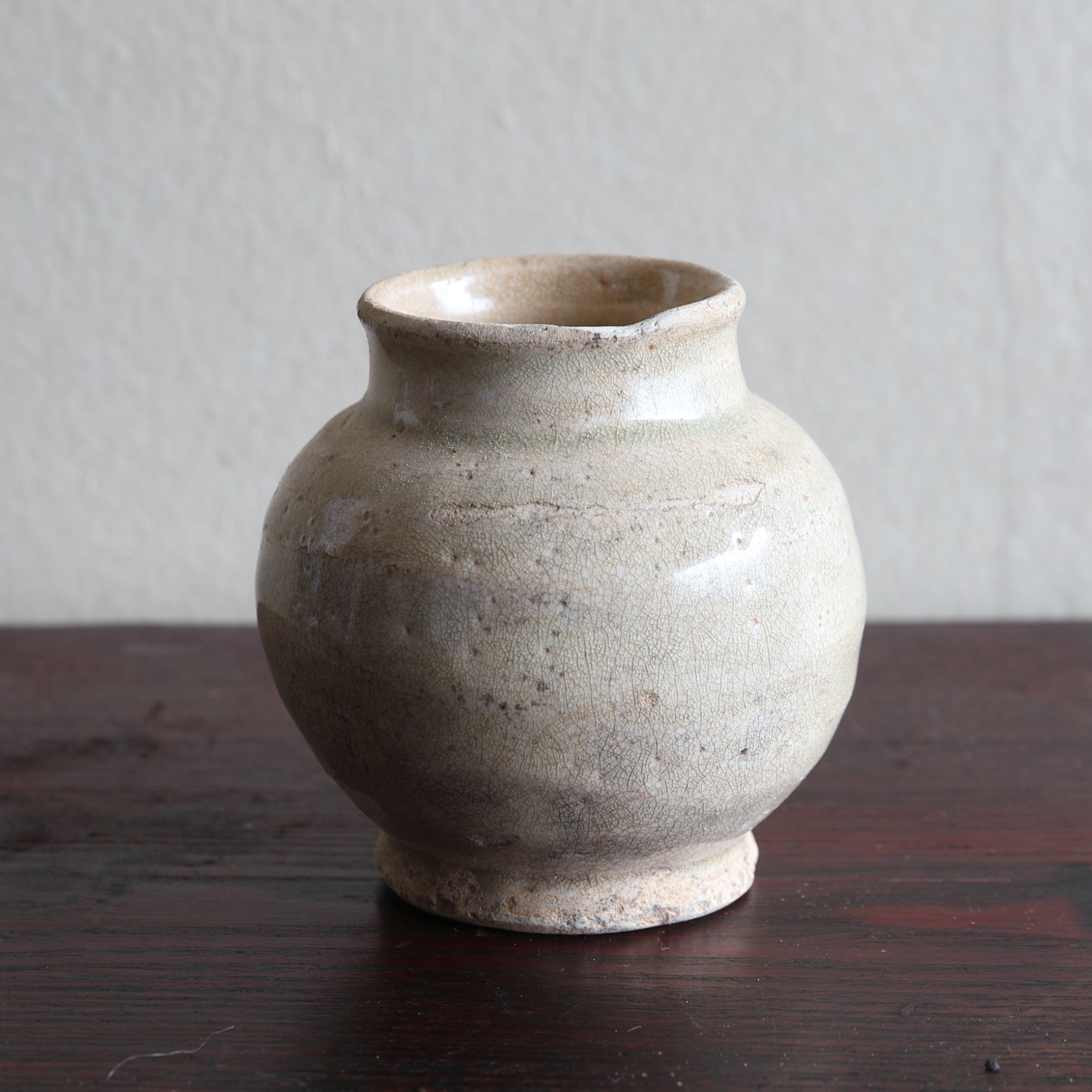 Ko-Seto Ash Glaze Small Pot Muromachi/1336-1573CE