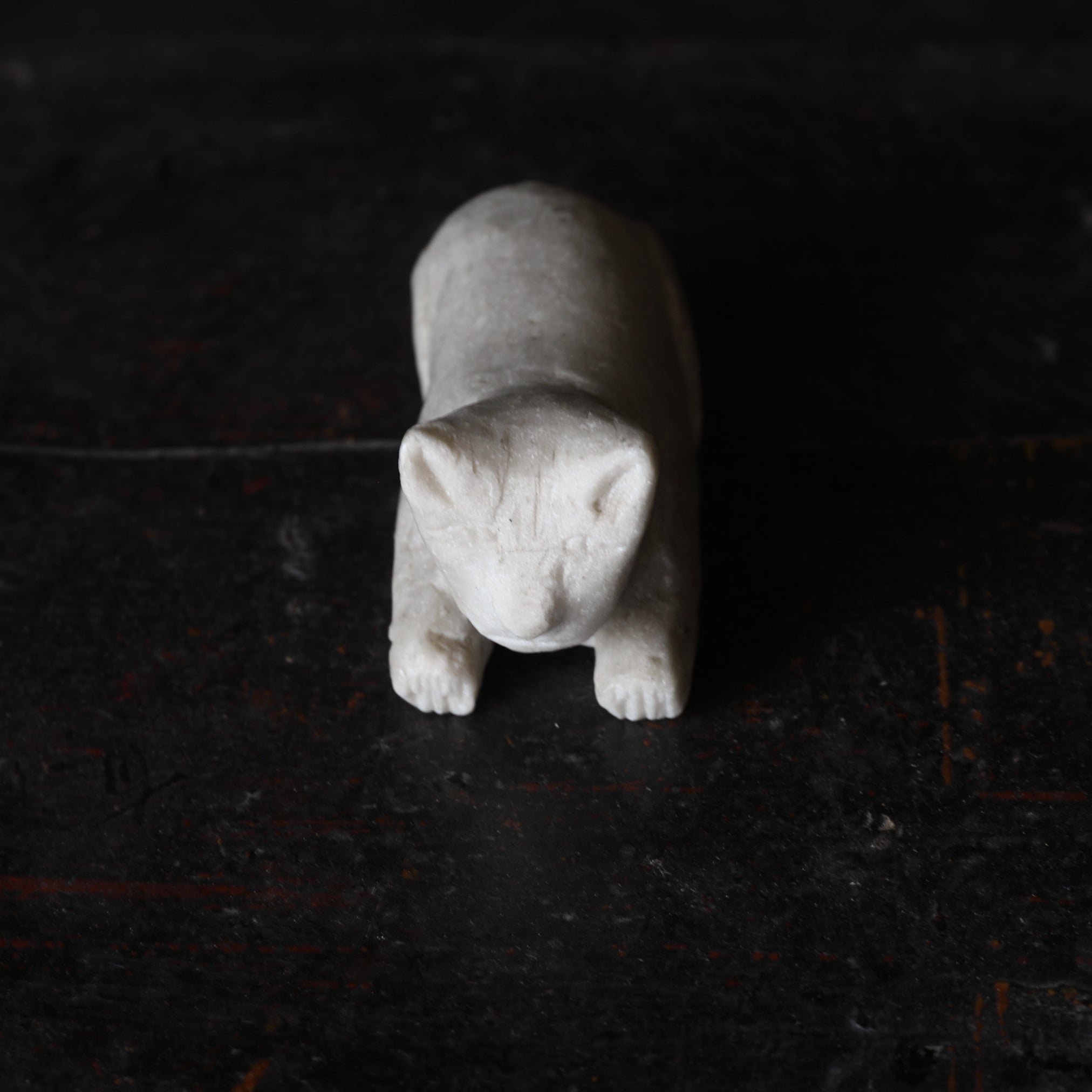 Stone carving cat