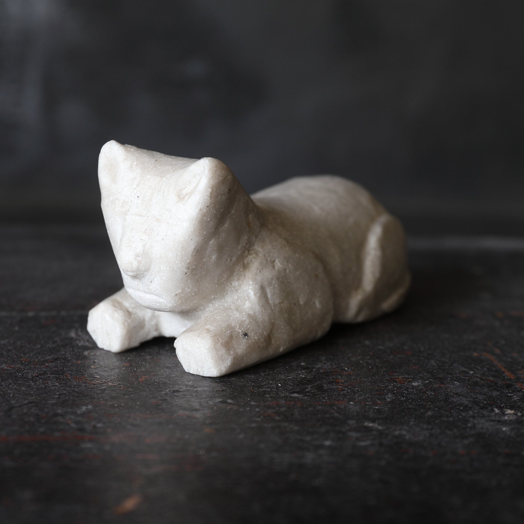 Stone carving cat