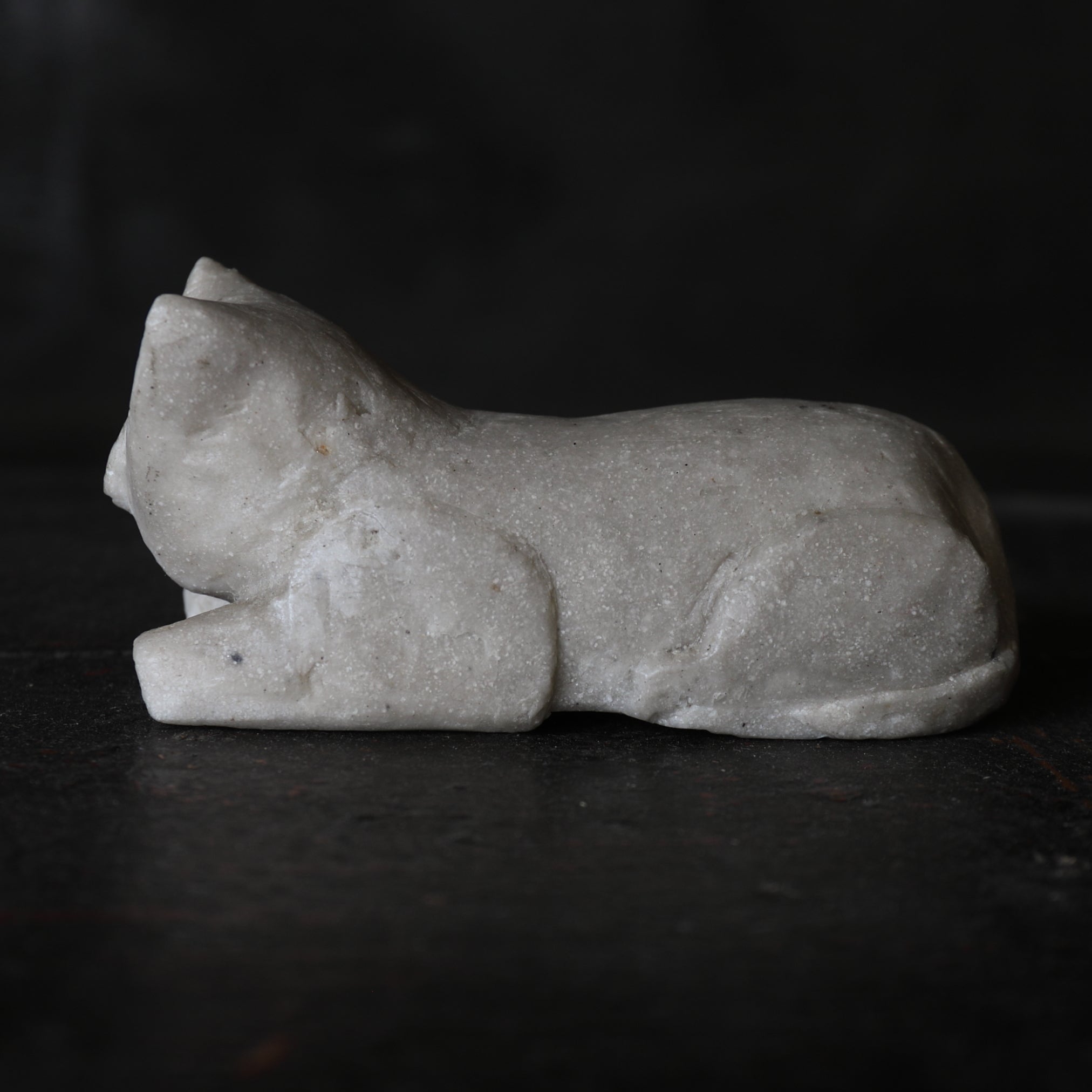 Stone carving cat