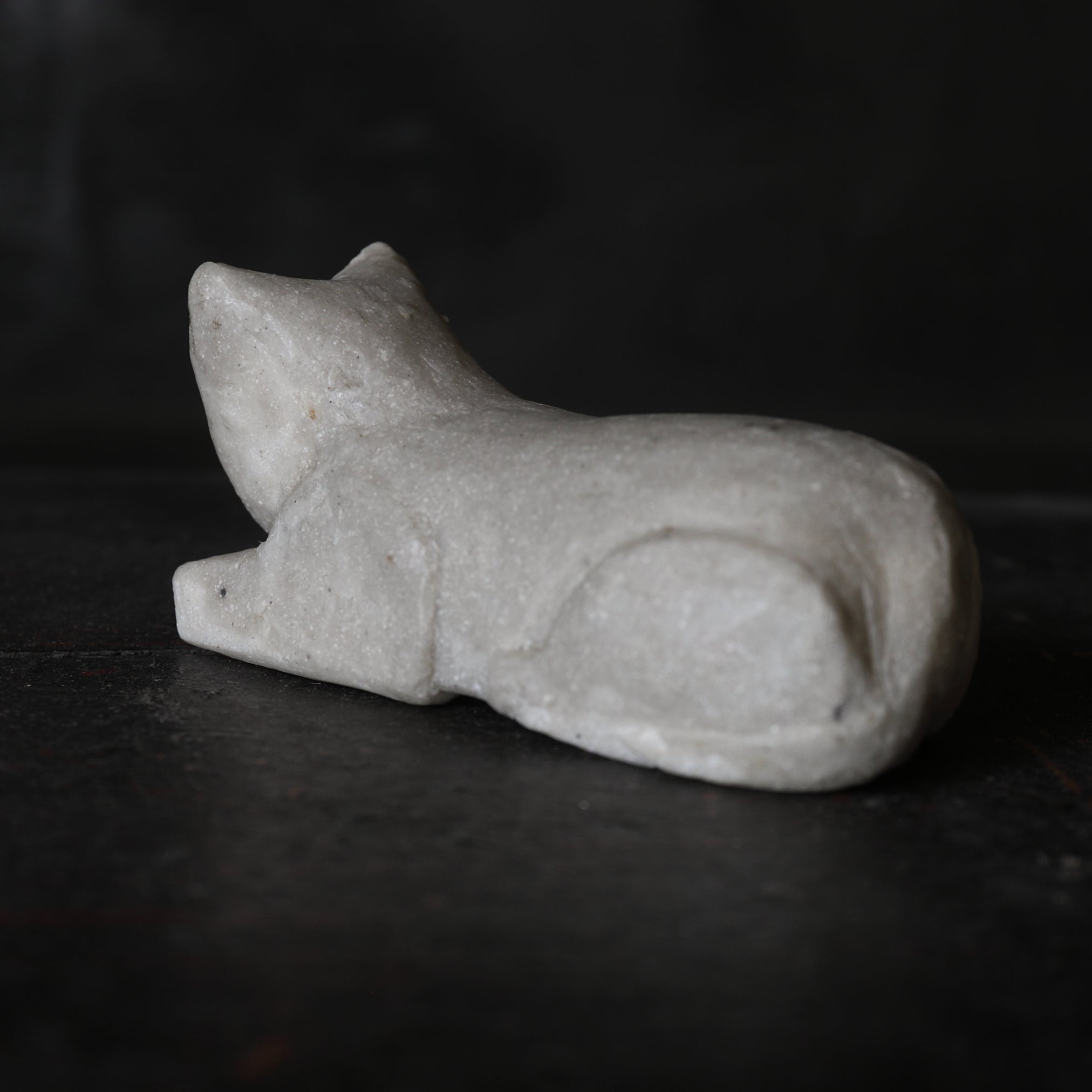 Stone carving cat