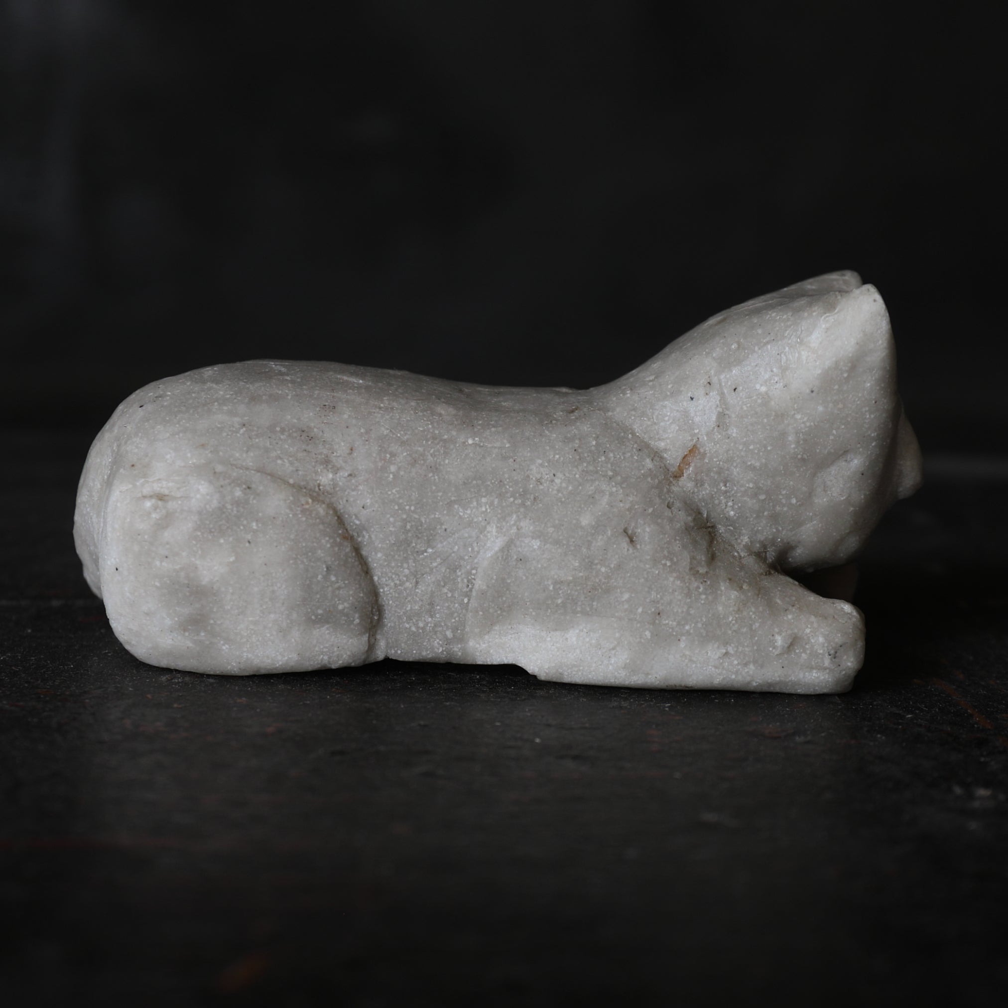 Stone carving cat