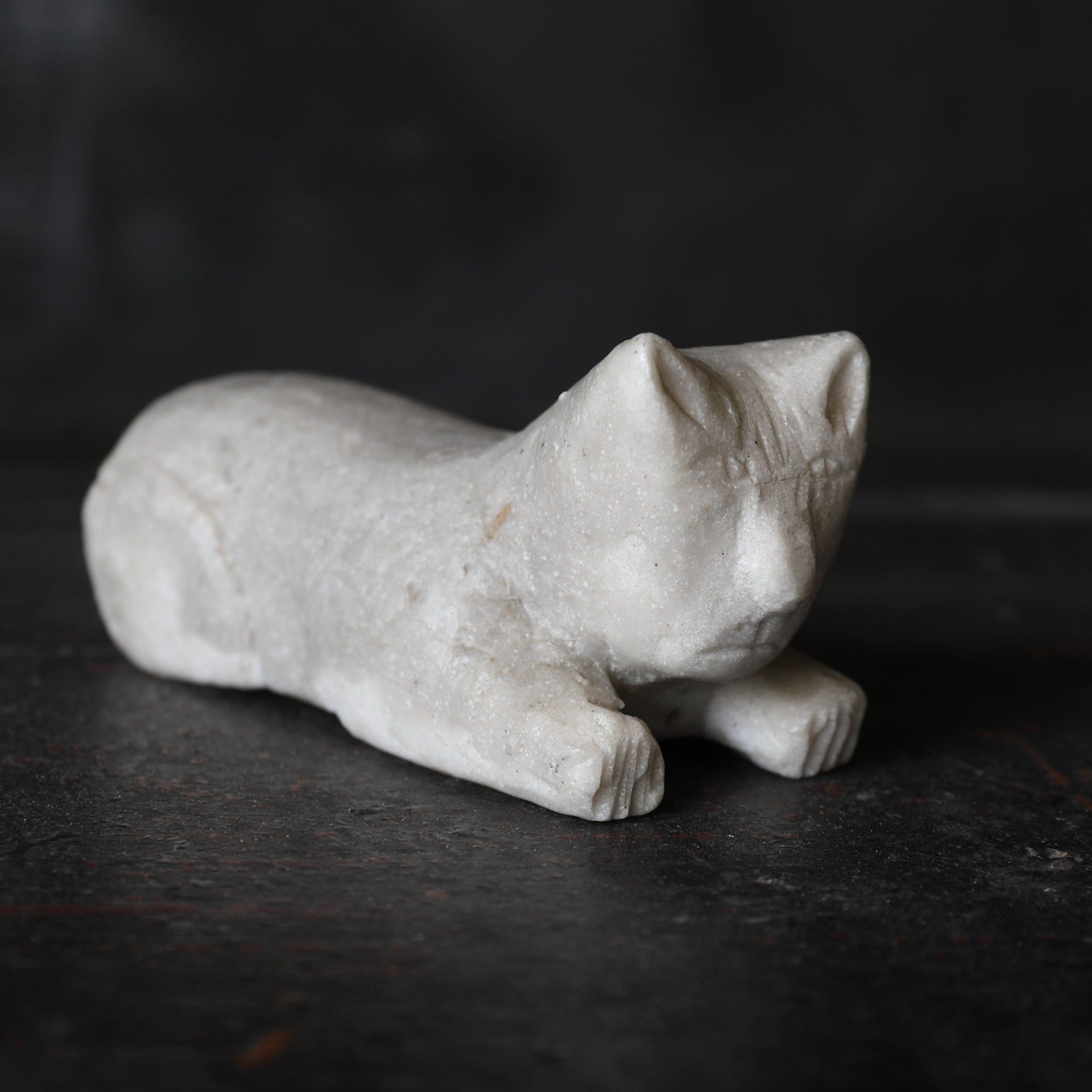 Stone carving cat