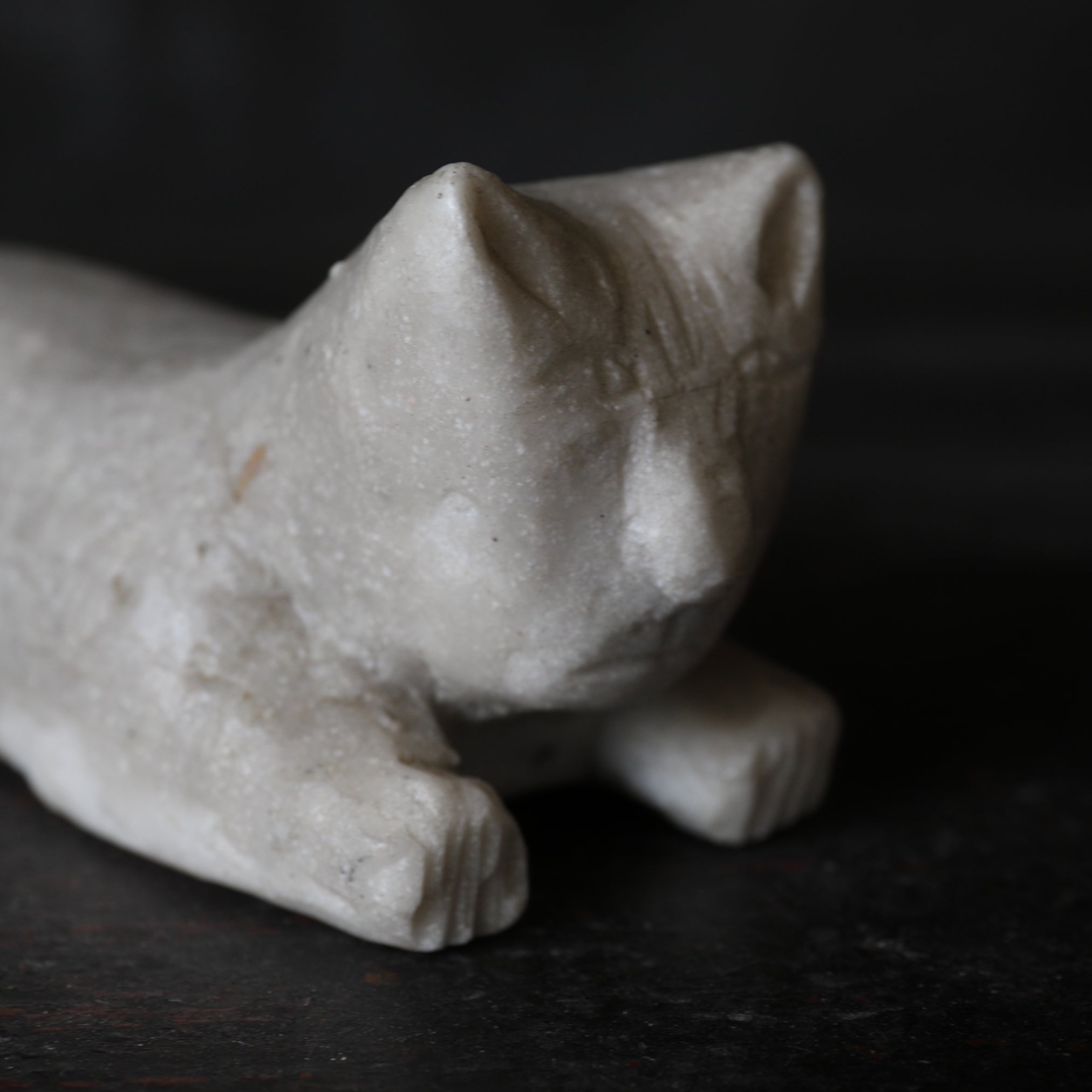 Stone carving cat