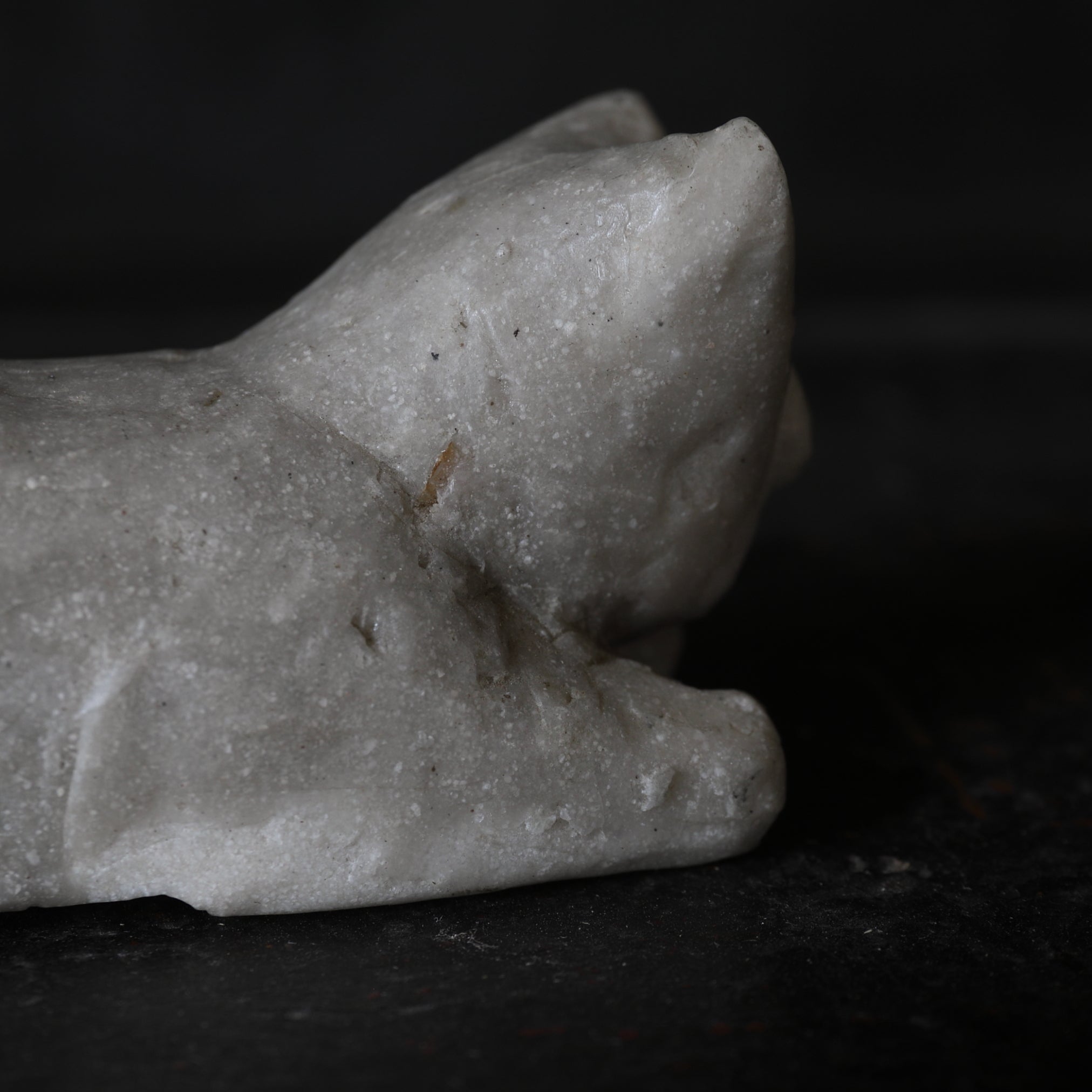 Stone carving cat