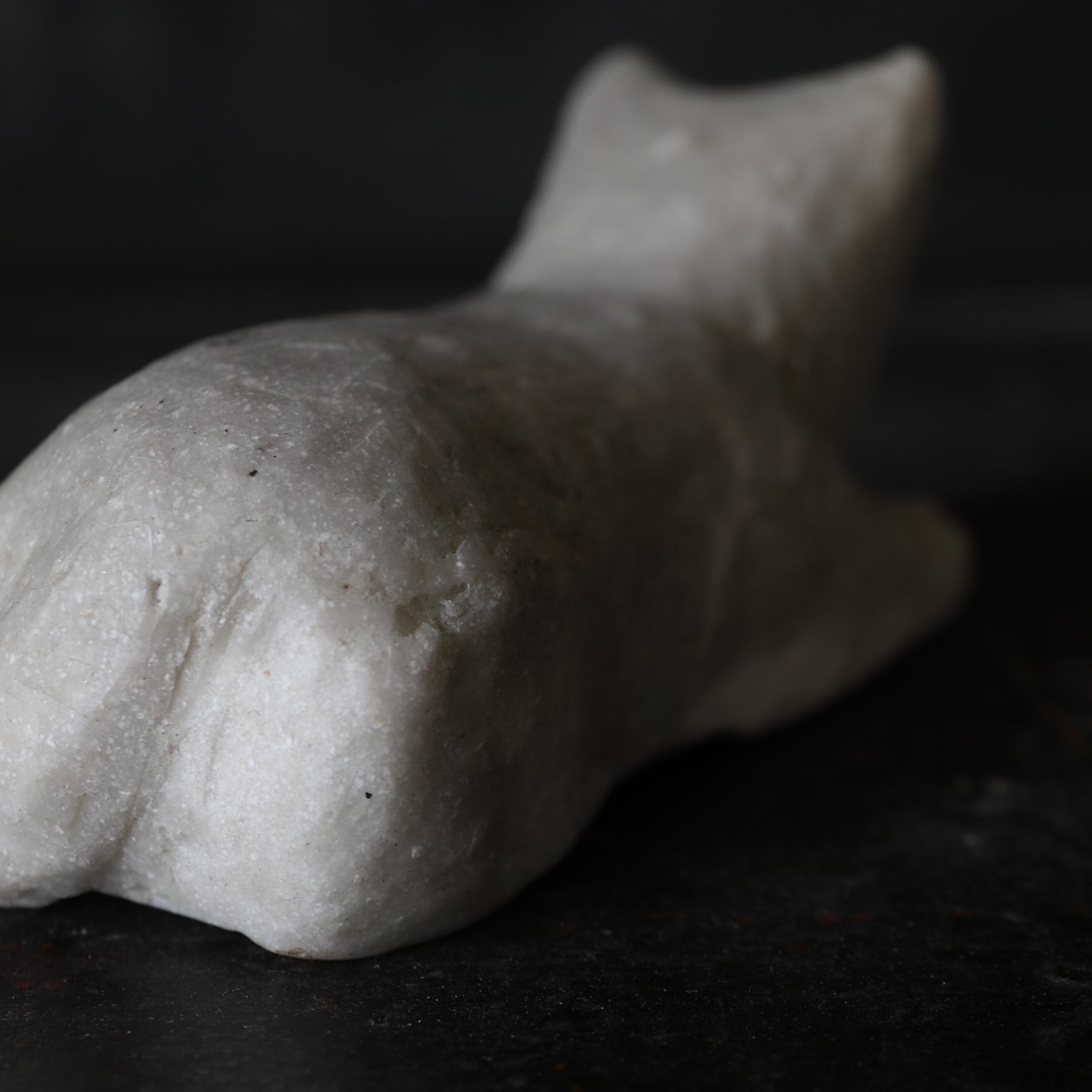 Stone carving cat