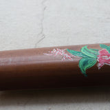 花卉设计的古竹茶叶勺。 明治/1868-1912CE