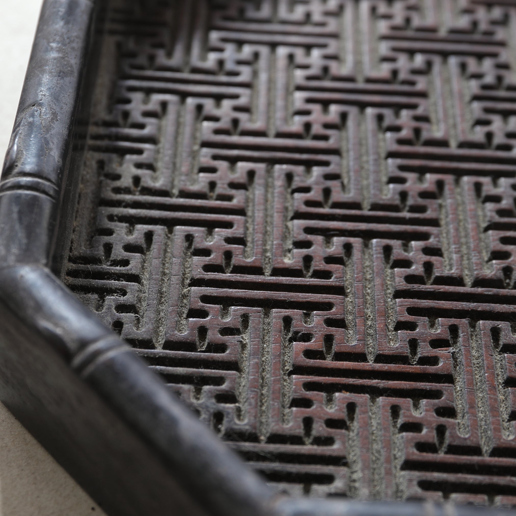 A pair of incense tray with Antique Chinese wood Qing Dynasty/1616-1911CE