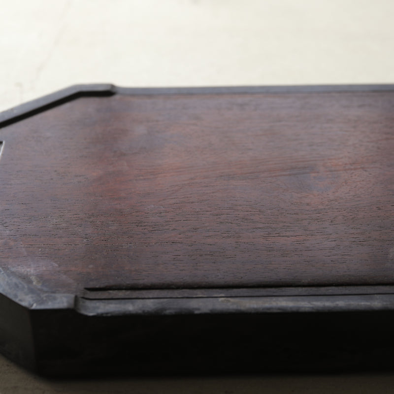 A pair of incense tray with Antique Chinese wood Qing Dynasty/1616-1911CE