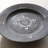 Antique wooden mother-of-pearl dish