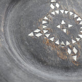 Antique wooden mother-of-pearl dish