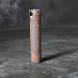 Insect-eaten rust used iron tube flower case a