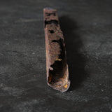 Insect-eaten rust used iron tube flower case b