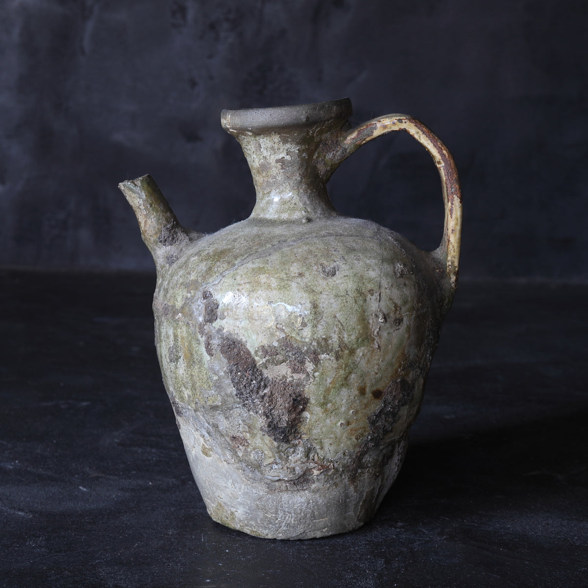 鎌倉時代 古瀬戸 灰釉水注（1185–1333 CE） | 入蘆花（ロカニイル）