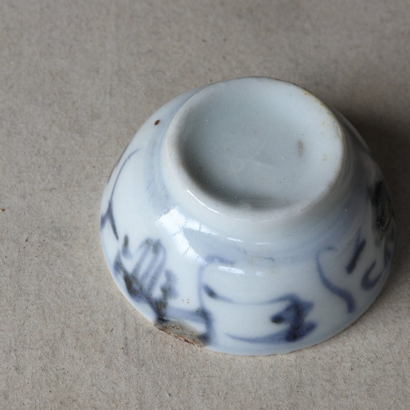 古染付 草文煎茶碗 5客揃 明時代/1368-1644CE