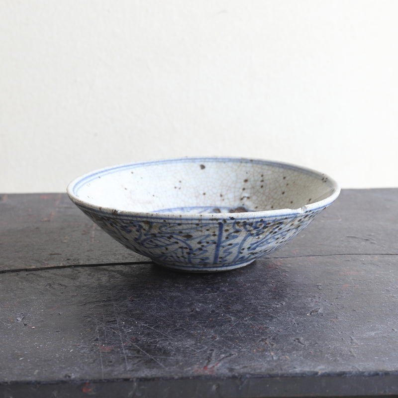Blue glazed animal design tea bowl Qing Dynasty/1616-1911CE