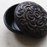 Black Lacquer incense case Qing Dynasty/1616-1911CE