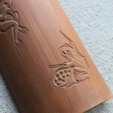 Choju Caricature Frog Figure Carved Bamboo Tea-Leaf Scoop
