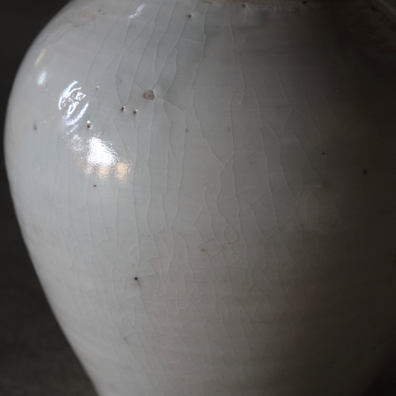 Korean Antique white porcelain jar with lid Joseon Dynasty/1392-1897CE