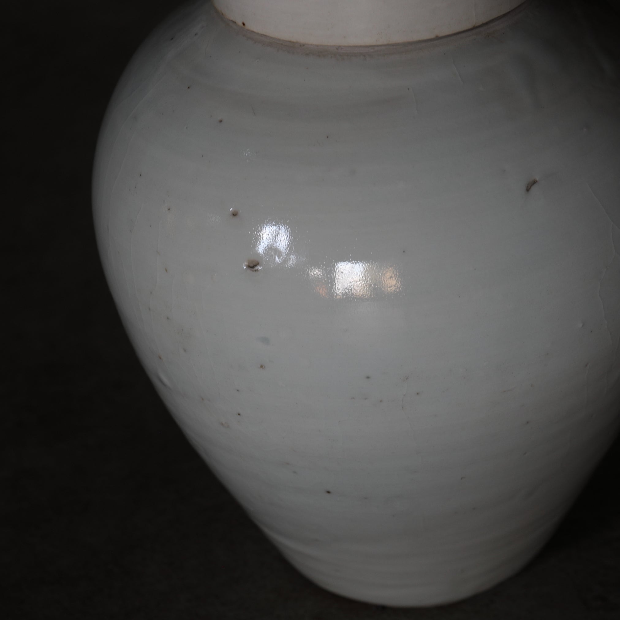 Korean Antique white porcelain jar with lid Joseon Dynasty/1392-1897CE