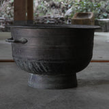 Bronze imitation bamboo vase holder with two hands Brazier