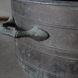 古铜色仿竹花瓶架与双手火炉