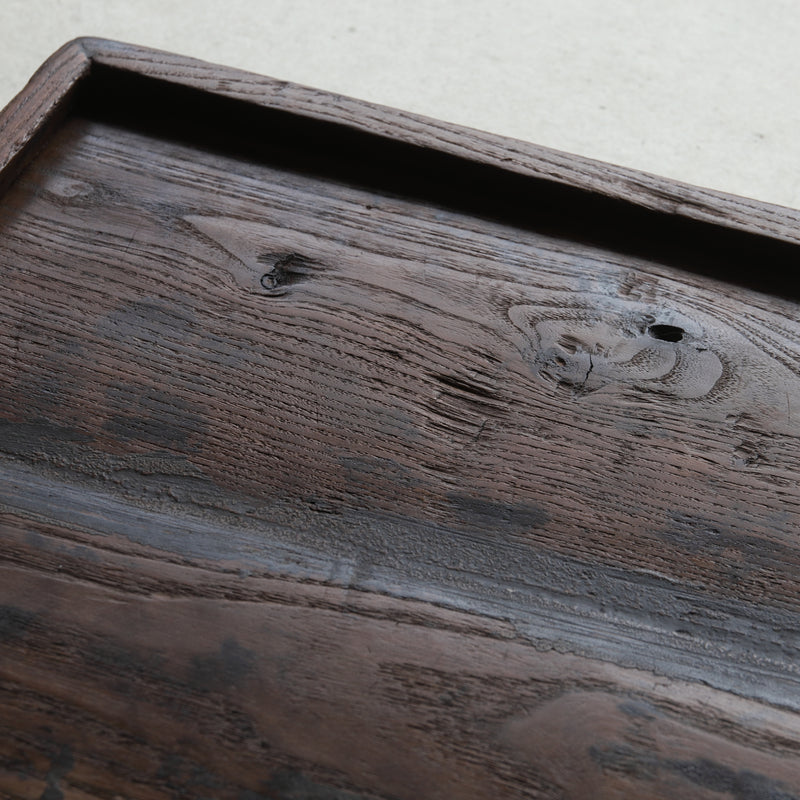 Korean Antique solid wood rectangular tray 2 Joseon Dynasty/1392-1897CE