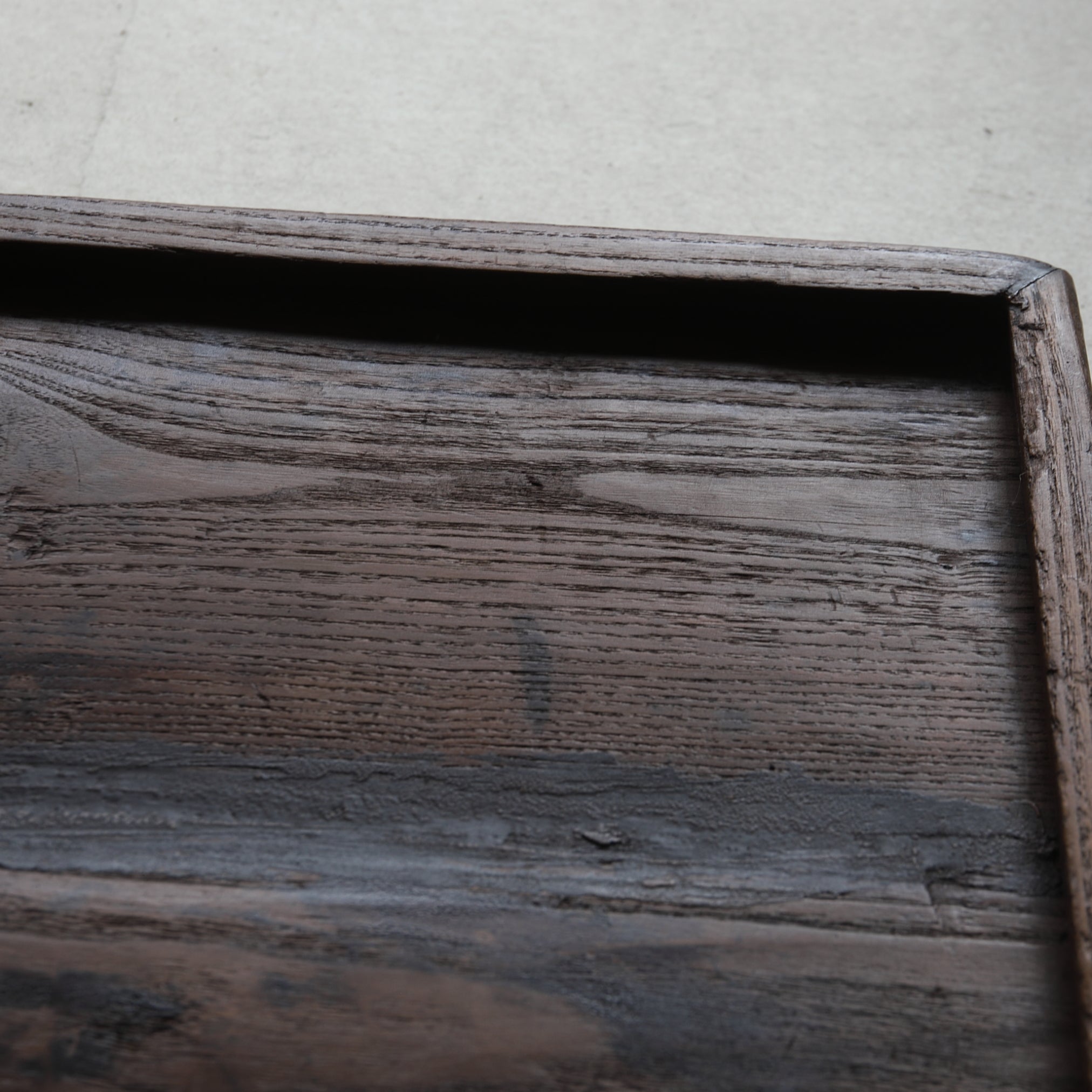 Korean Antique solid wood rectangular tray 2 Joseon Dynasty/1392-1897CE