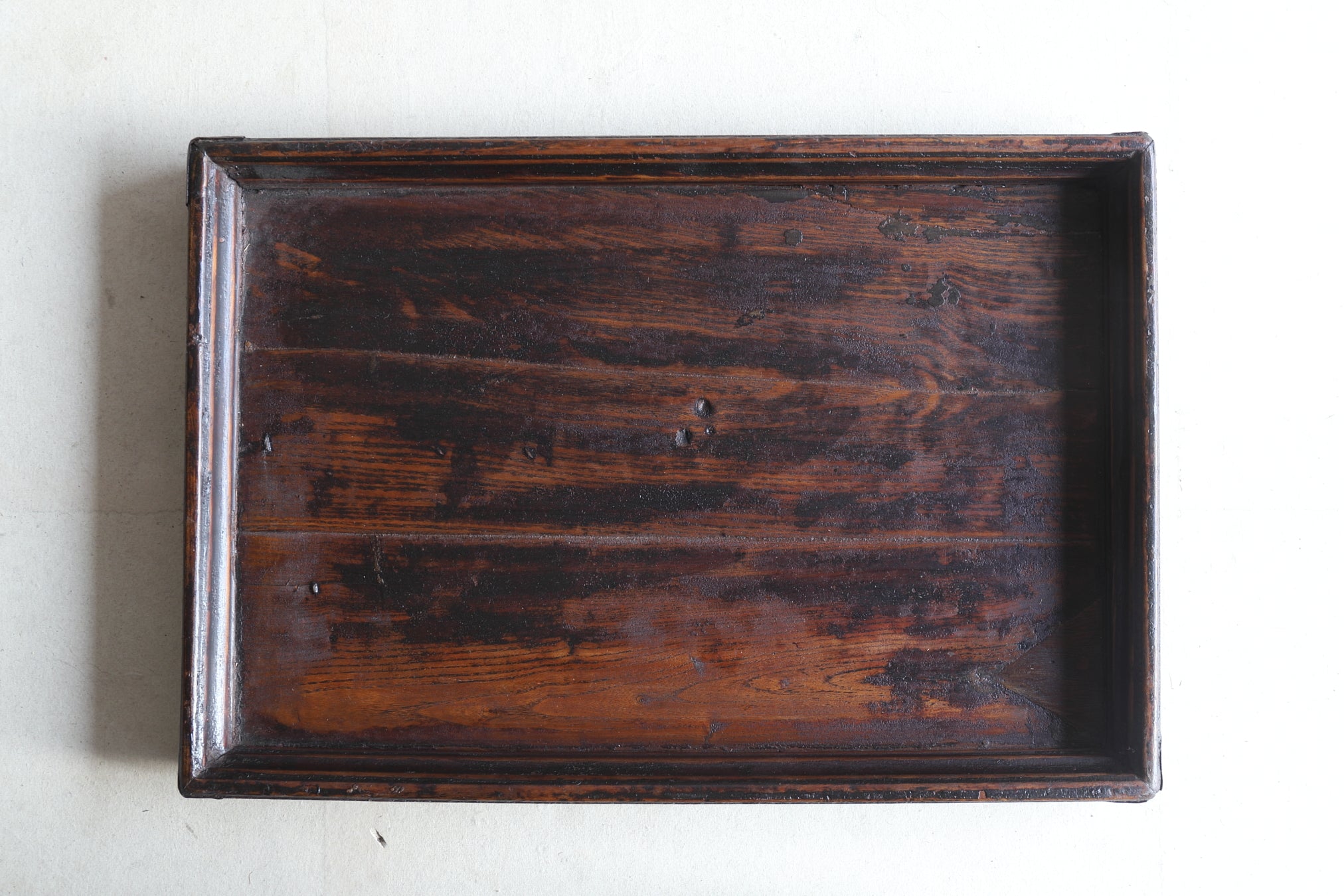 Korean Antique solid wood rectangular tray 3 Joseon Dynasty/1392-1897CE