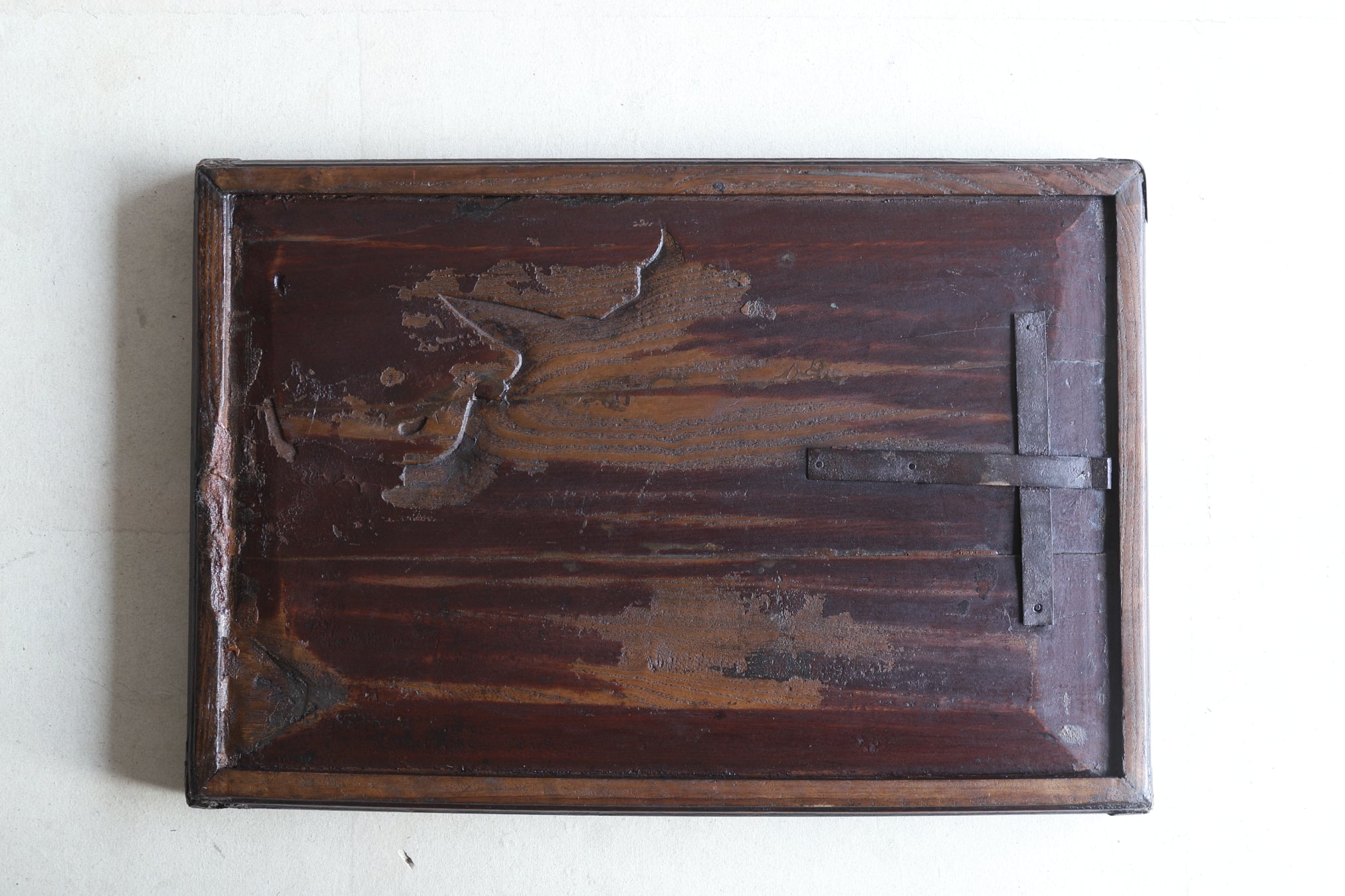 Korean Antique solid wood rectangular tray 3 Joseon Dynasty/1392-1897CE