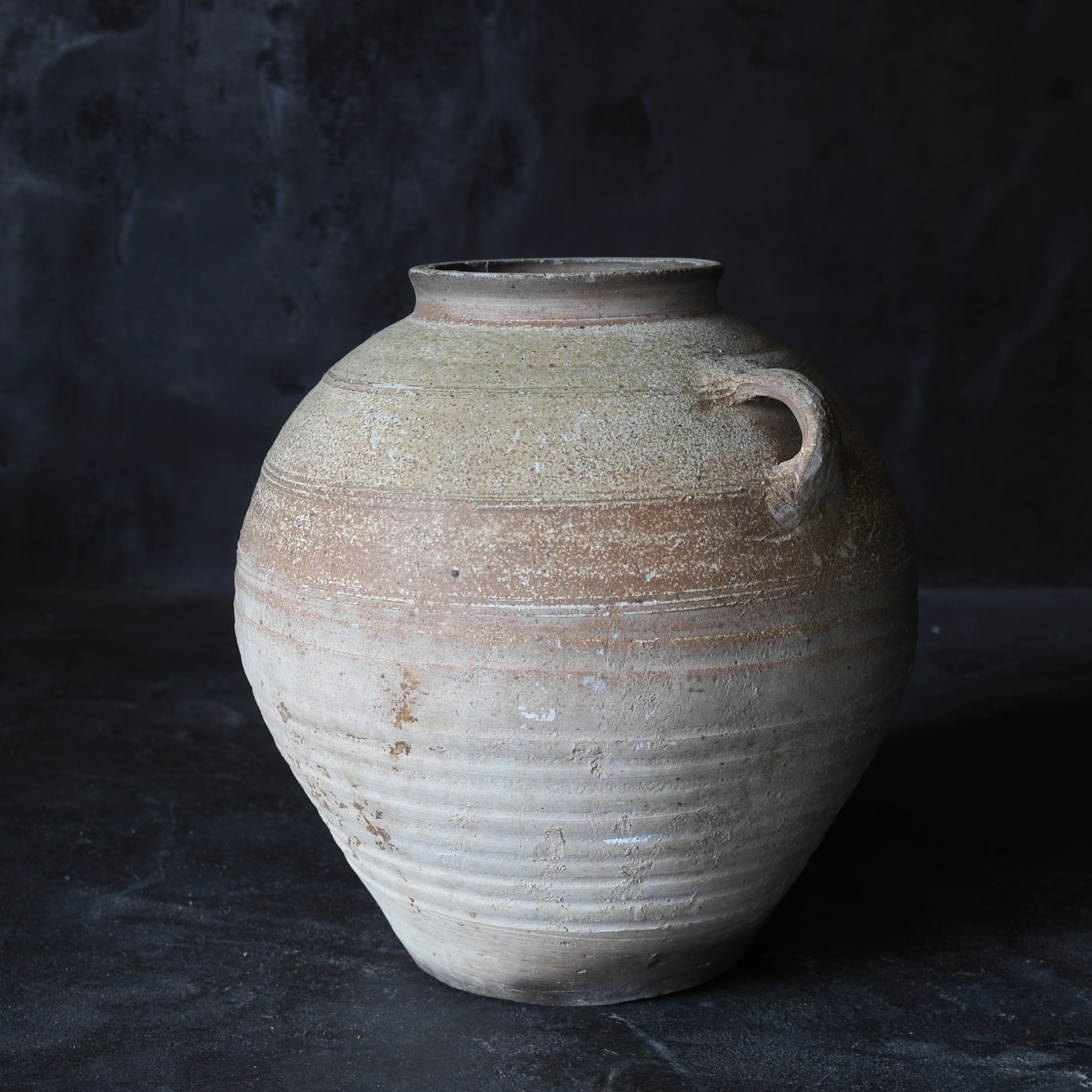 Jar with Two Handles Yue-zhou Ware Ash Glaze Han Dynasty/206BCE-220CE