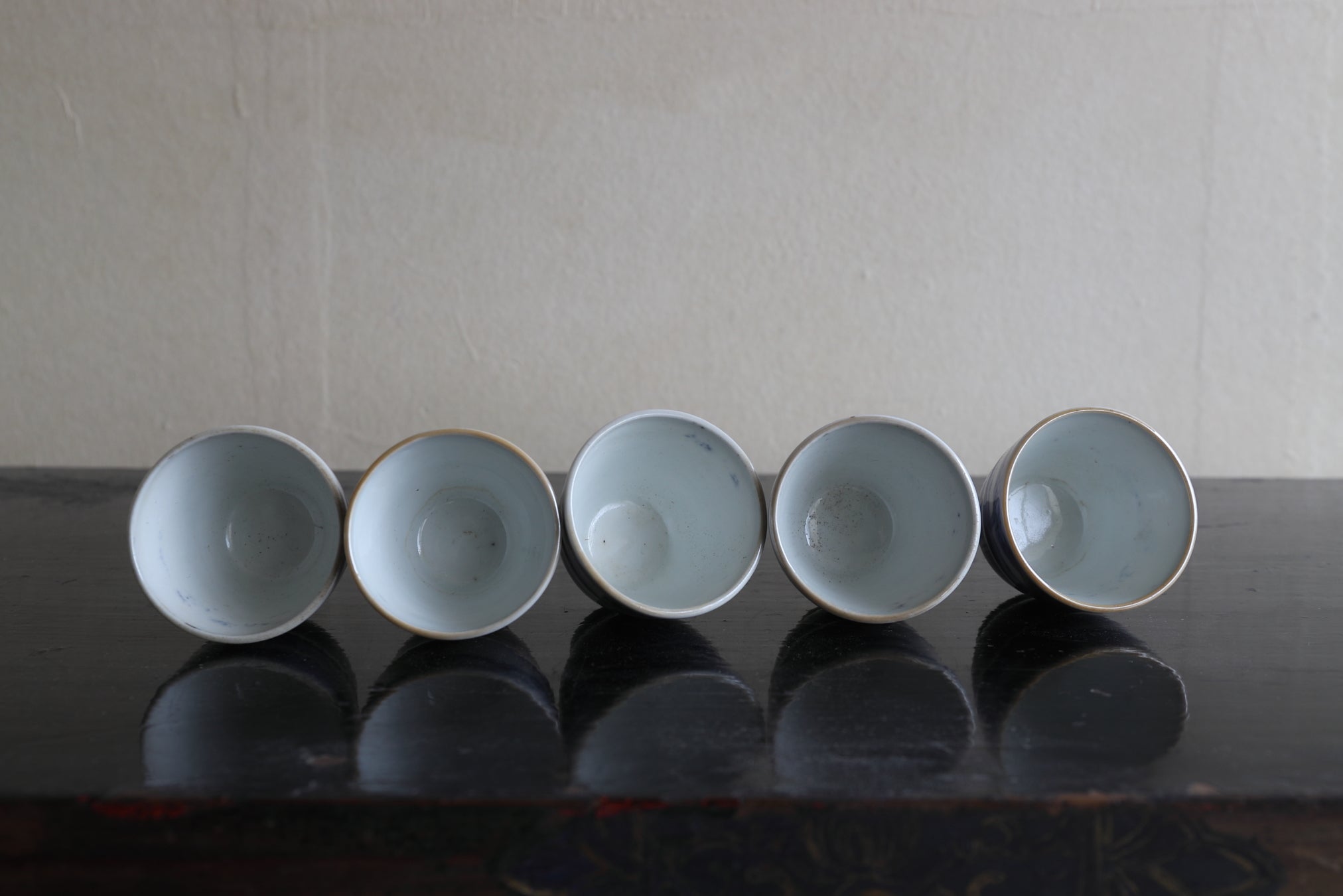 Koimari Sencha bowl with blue glazed 5 sets Edo/1603-1867CE