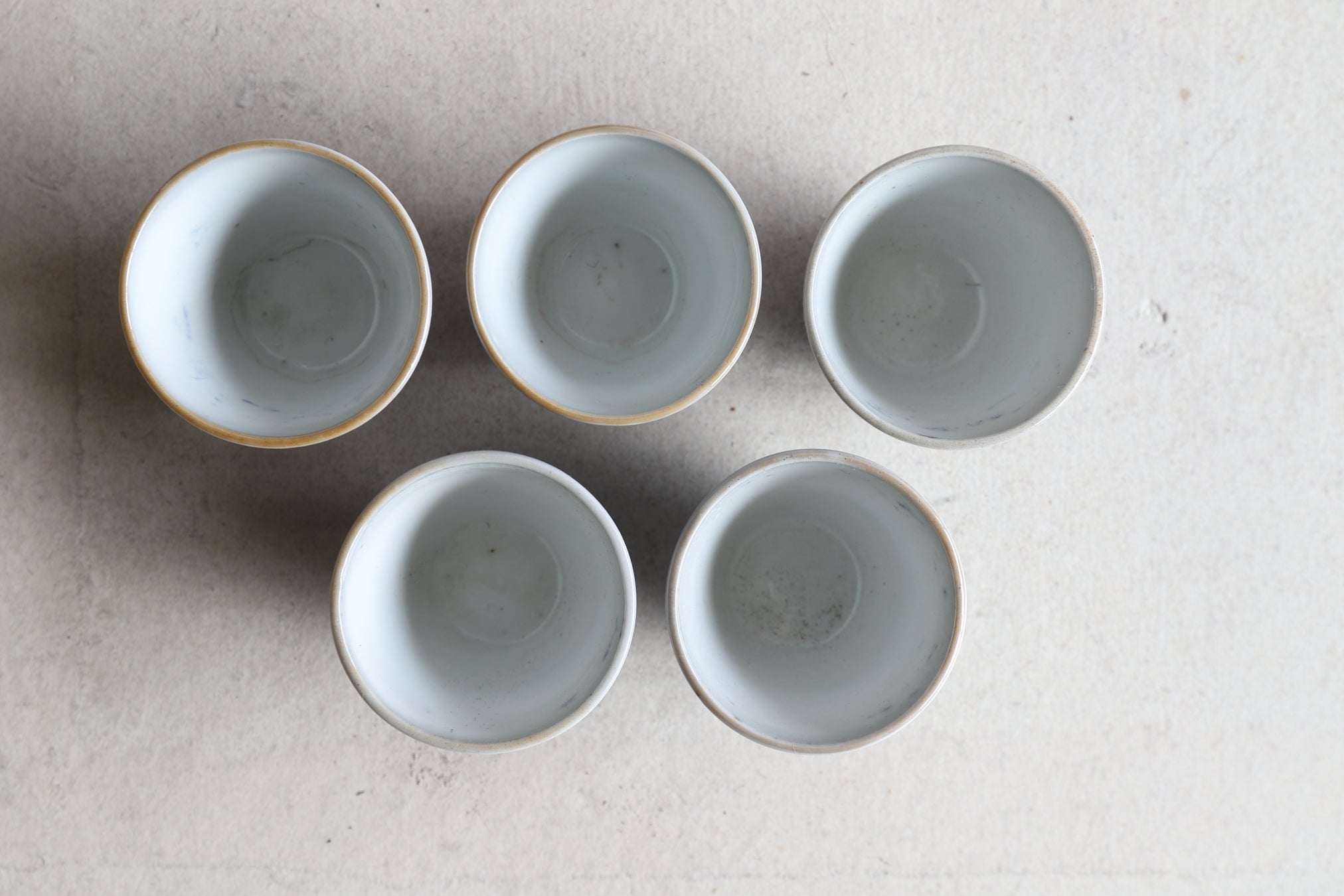 Koimari Sencha bowl with blue glazed 5 sets Edo/1603-1867CE