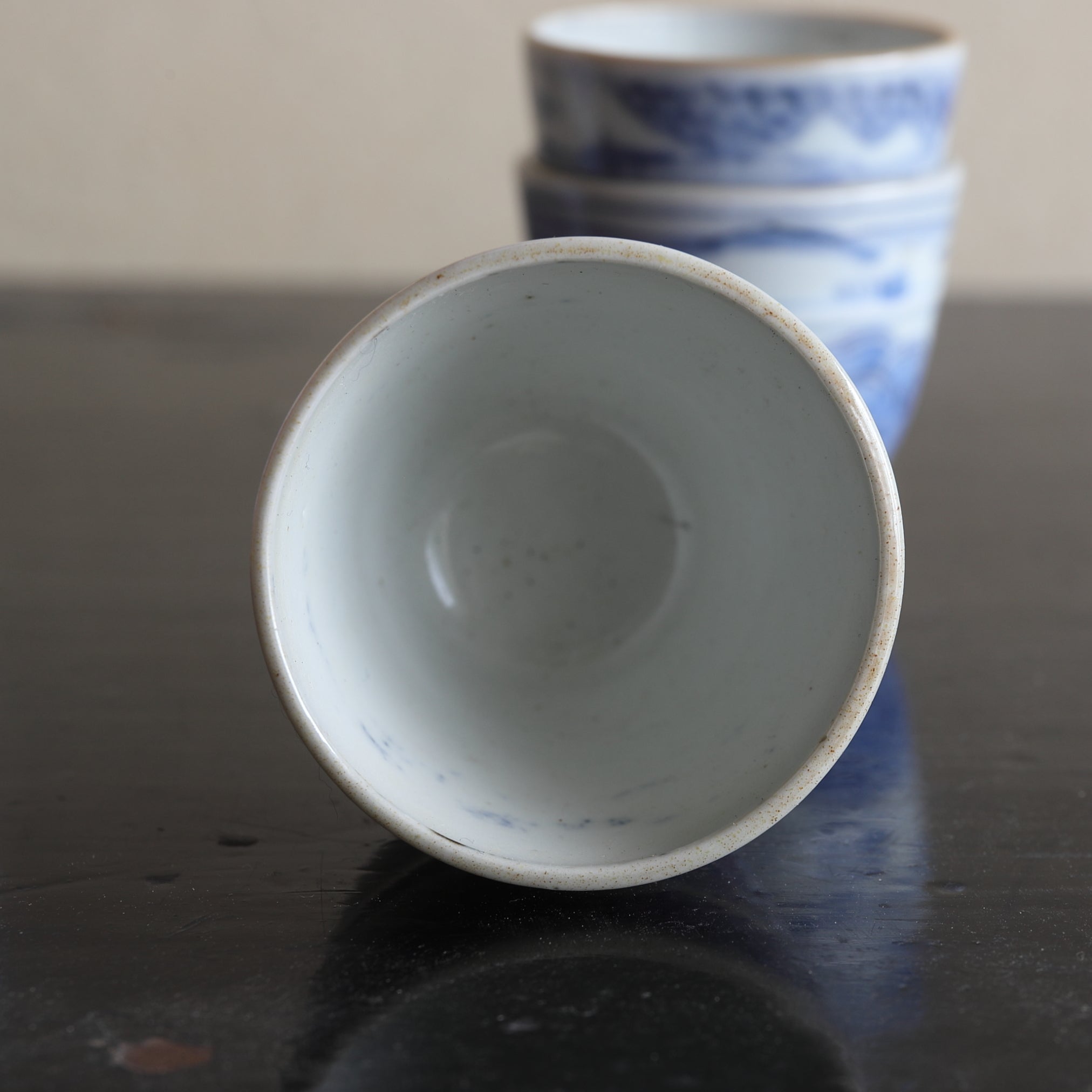 Koimari Sencha bowl with blue glazed 5 sets Edo/1603-1867CE