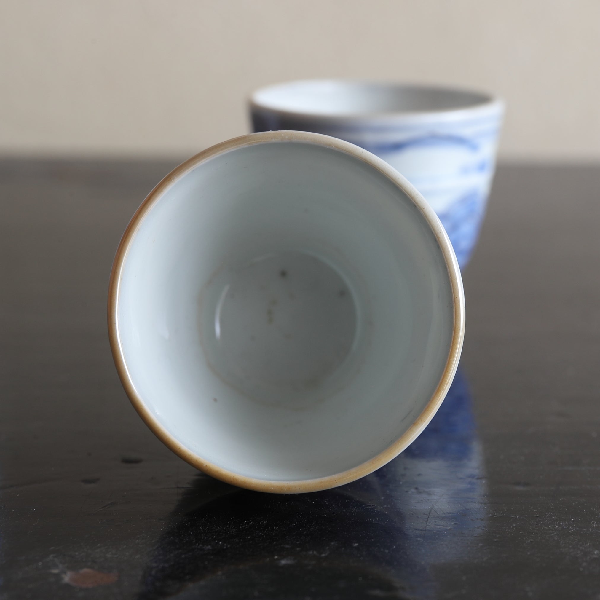 Koimari Sencha bowl with blue glazed 5 sets Edo/1603-1867CE