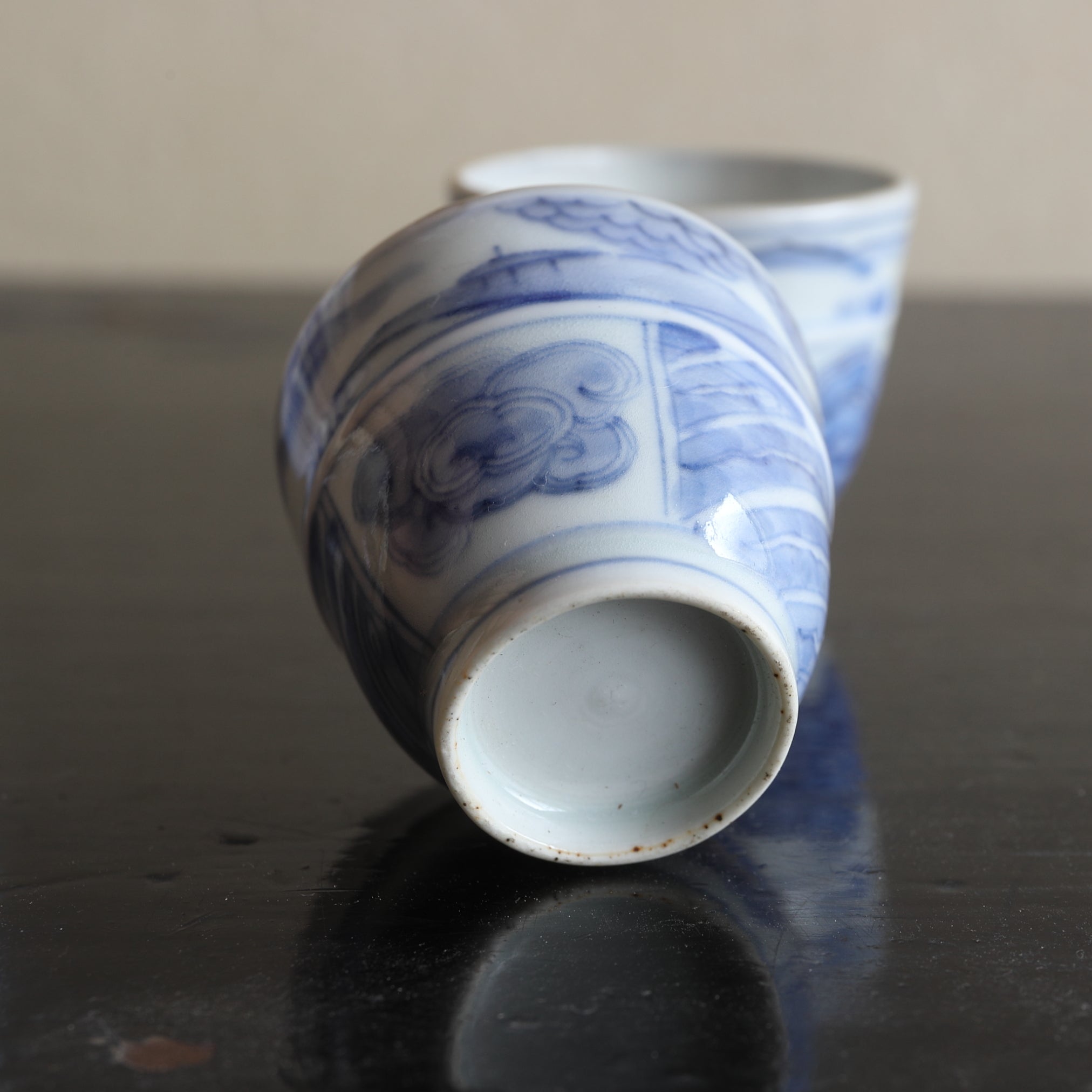 Koimari Sencha bowl with blue glazed 5 sets Edo/1603-1867CE