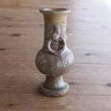 Ko-Seto ash glazed stamp flower designed vase Kamakura/1185-1333CE