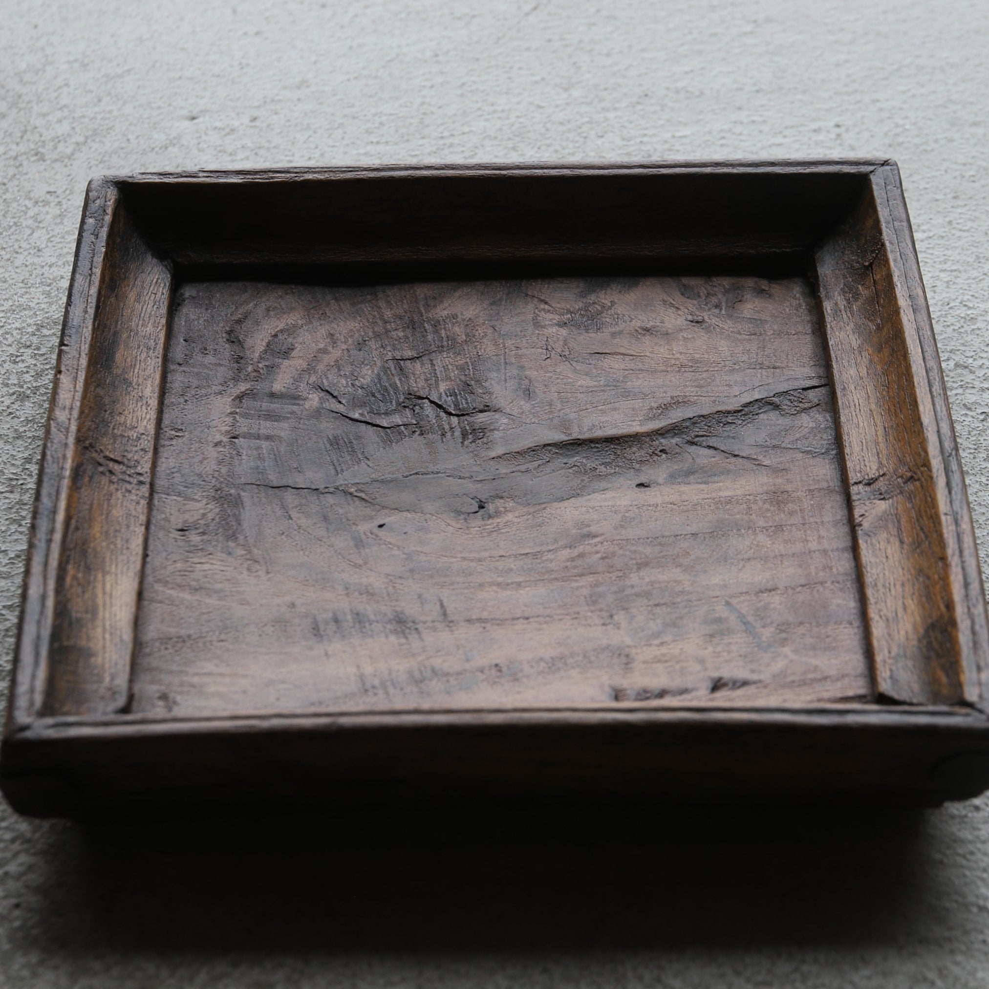 Korean Antique solid wood square tray Joseon Dynasty/1392-1897CE