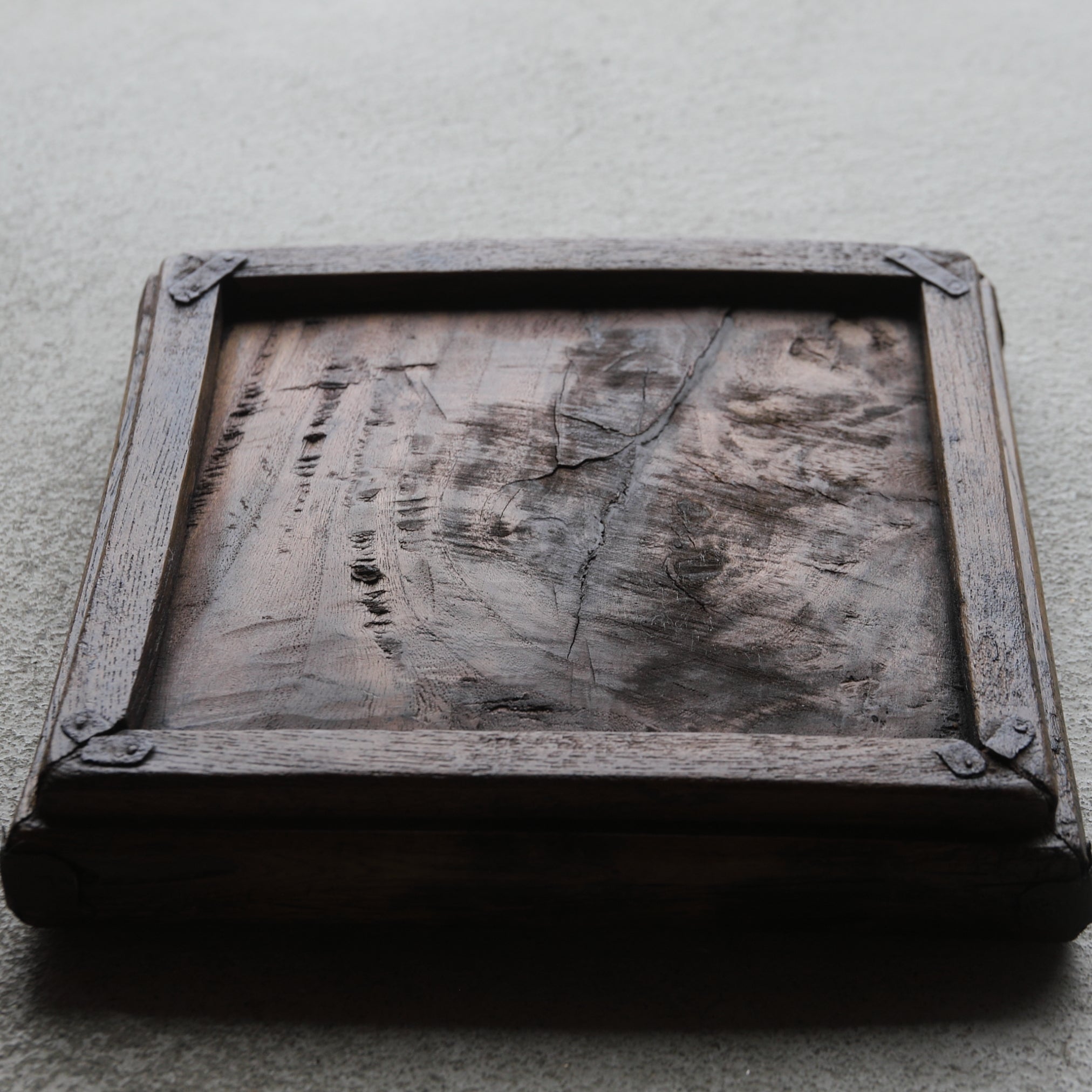 Korean Antique solid wood square tray Joseon Dynasty/1392-1897CE