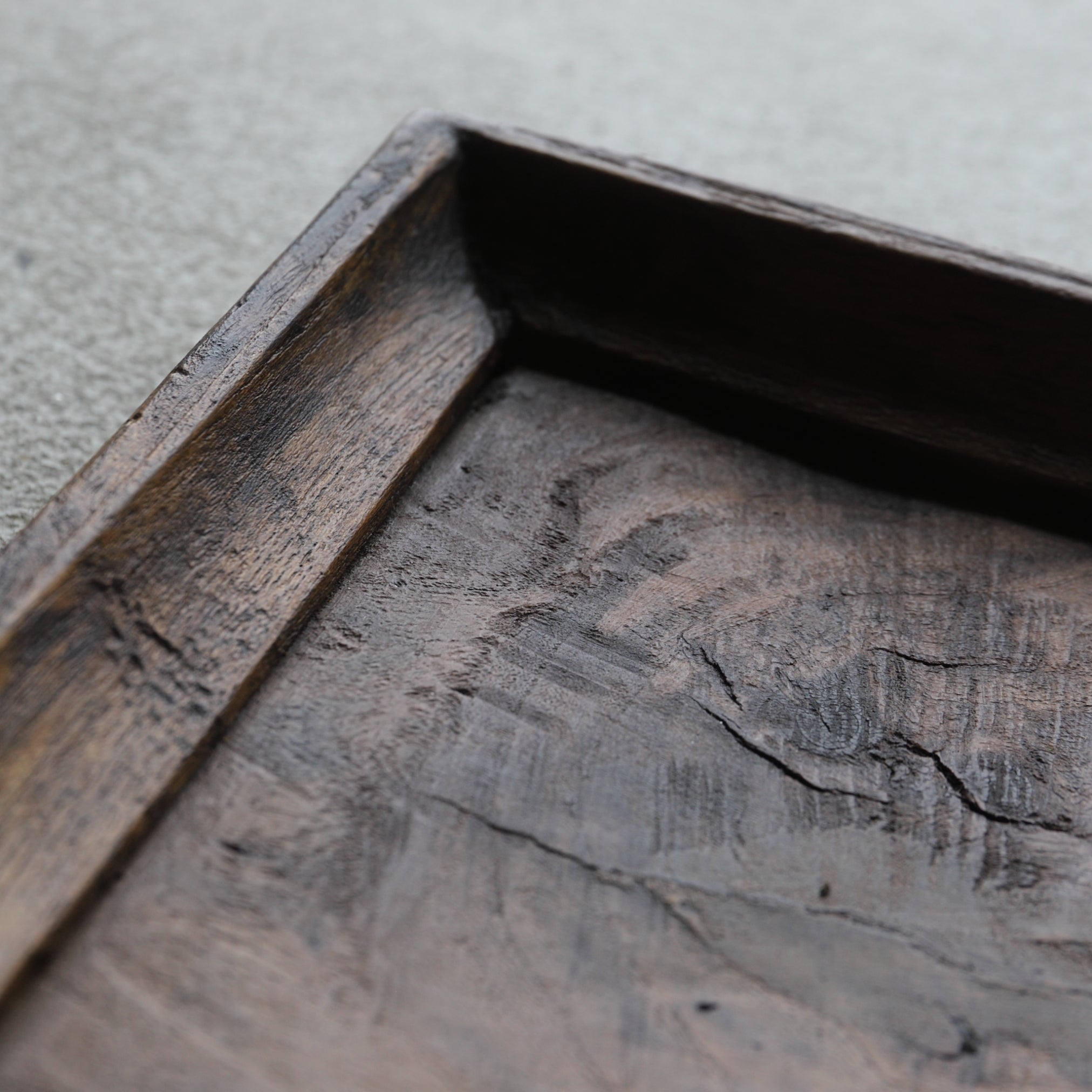 Korean Antique solid wood square tray Joseon Dynasty/1392-1897CE