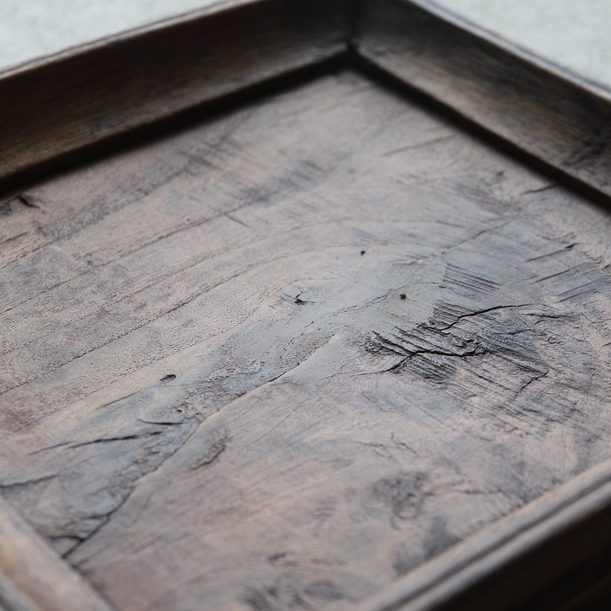 Korean Antique solid wood square tray Joseon Dynasty/1392-1897CE