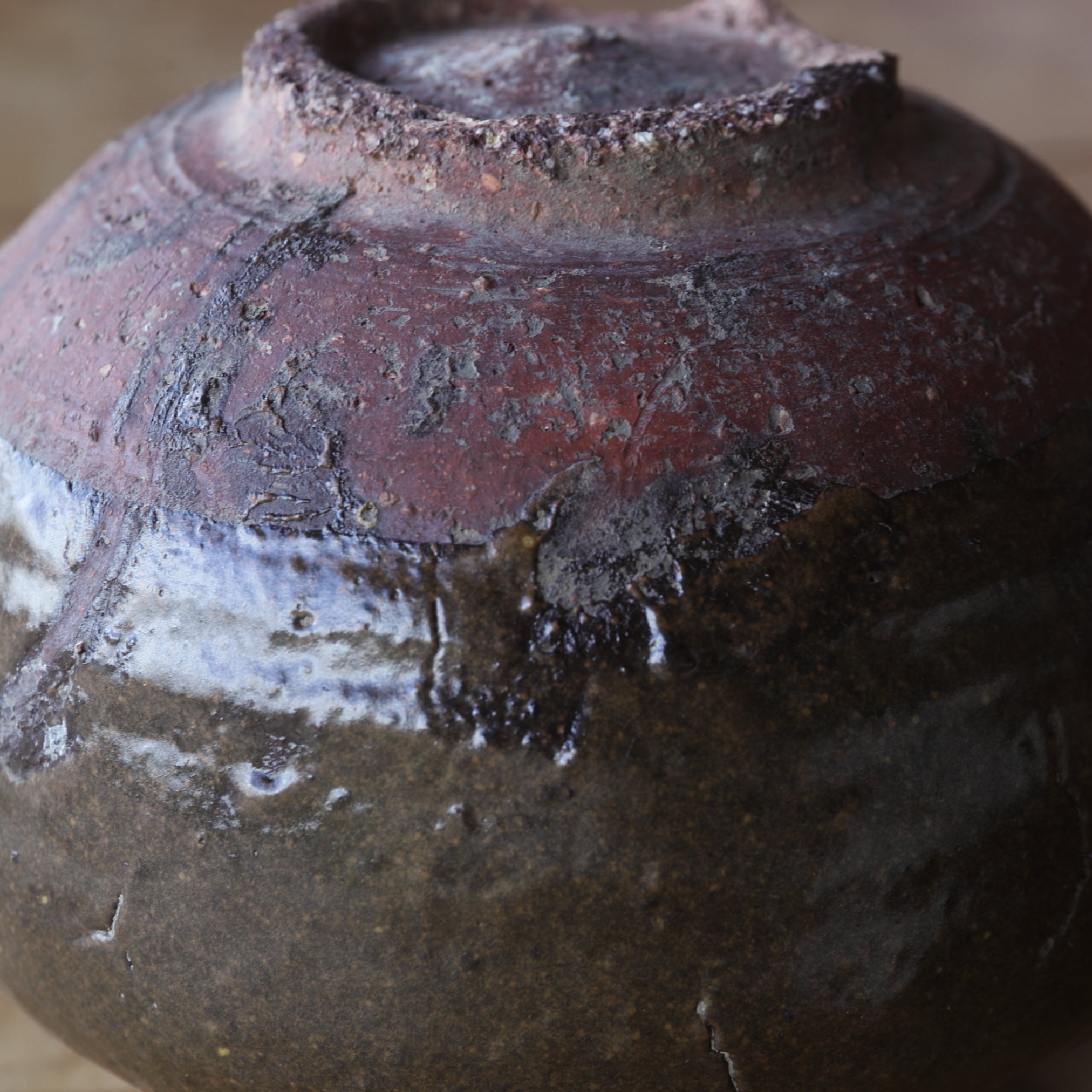 Cizhou kiln brown glazed twin ear jar Yuan Dynasty/1206-1368CE