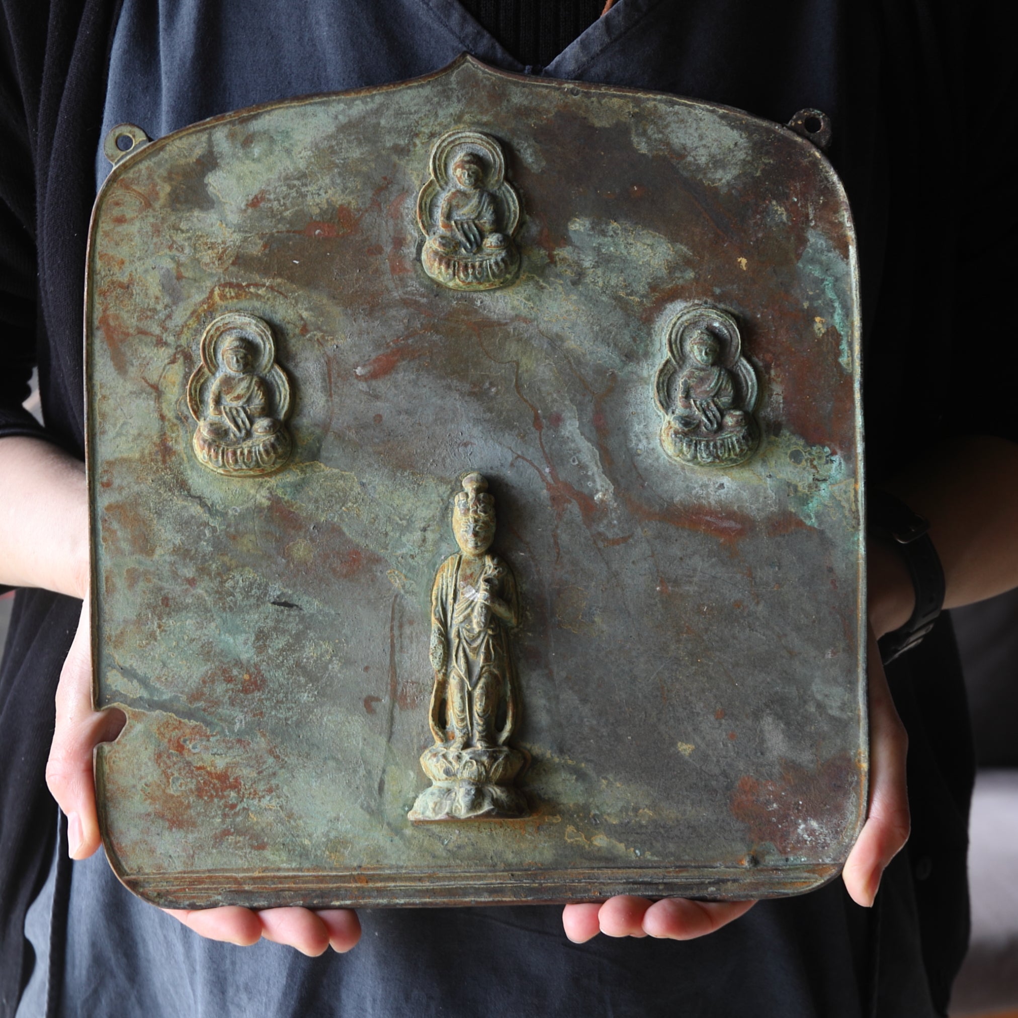 Wall Hanging Buddha With Shield-shaped Copper  Kamakura/1185-1333CE