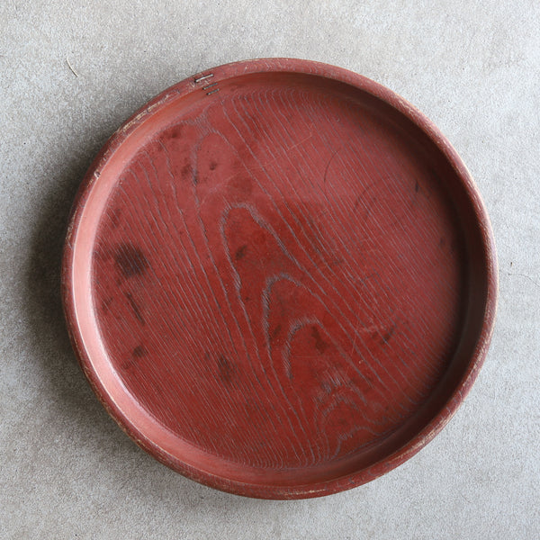 鎹直しの素敵な円式煎茶盆 江戸時代/1603-1867CE