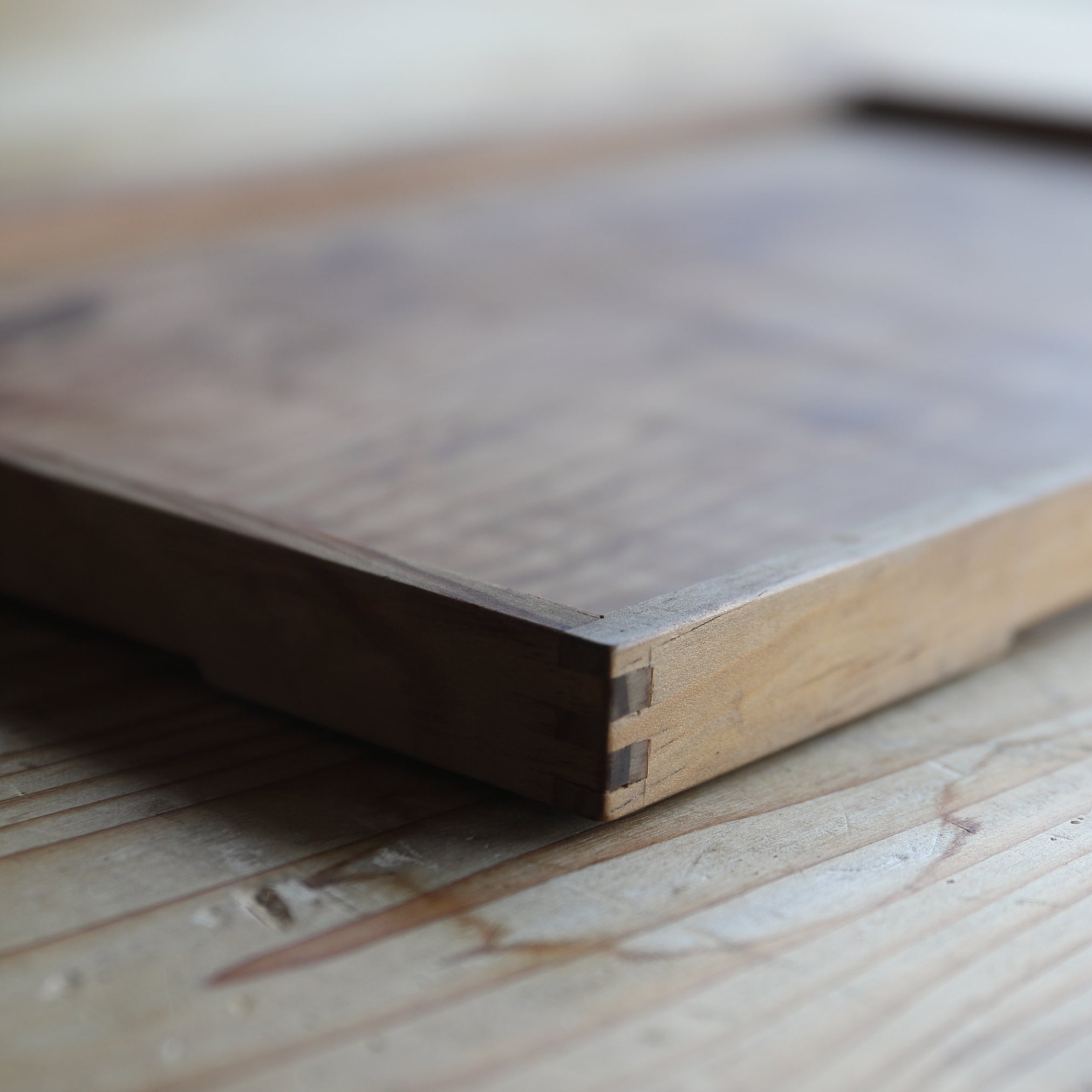 Solid wood sencha tray with beautiful grain