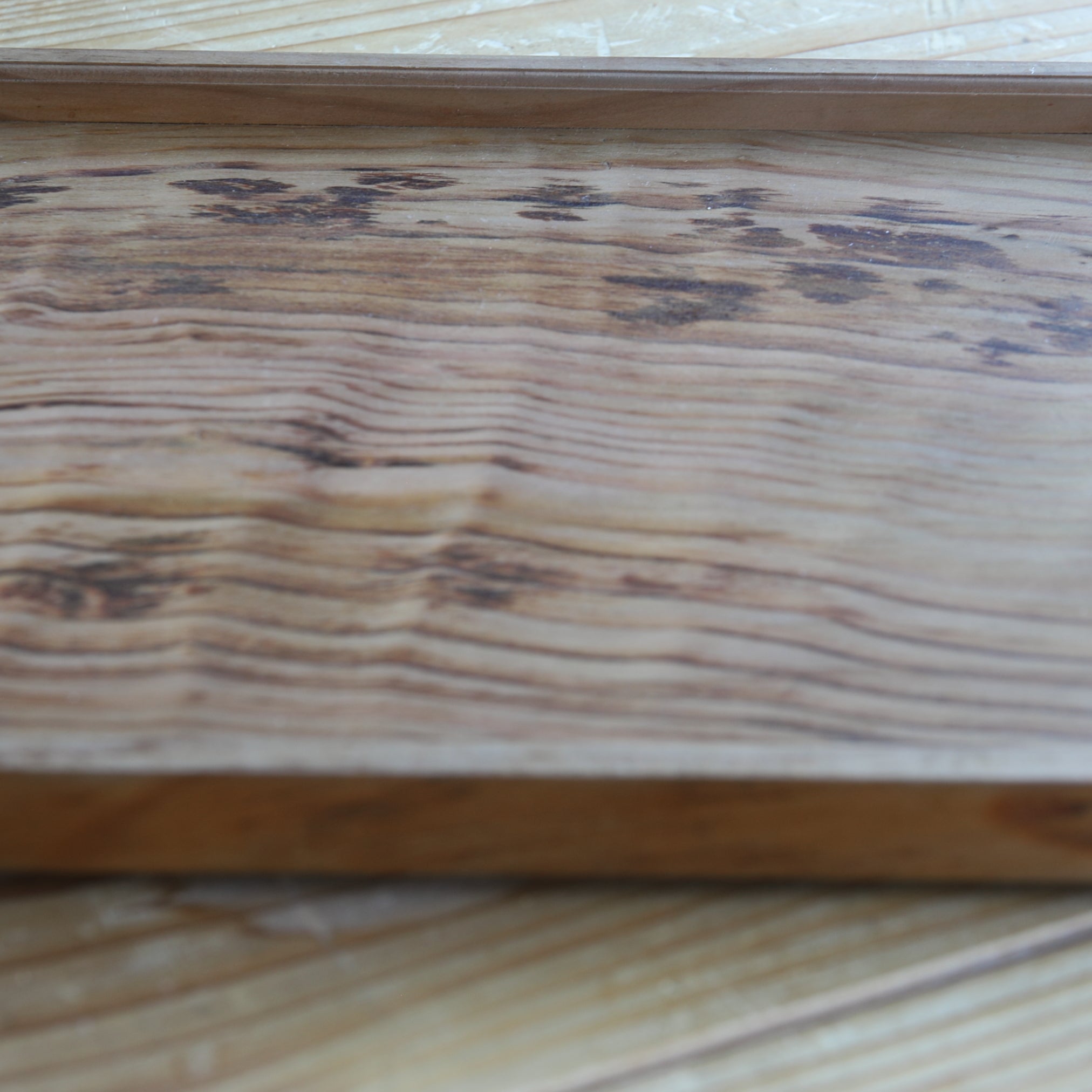 Solid wood sencha tray with beautiful grain