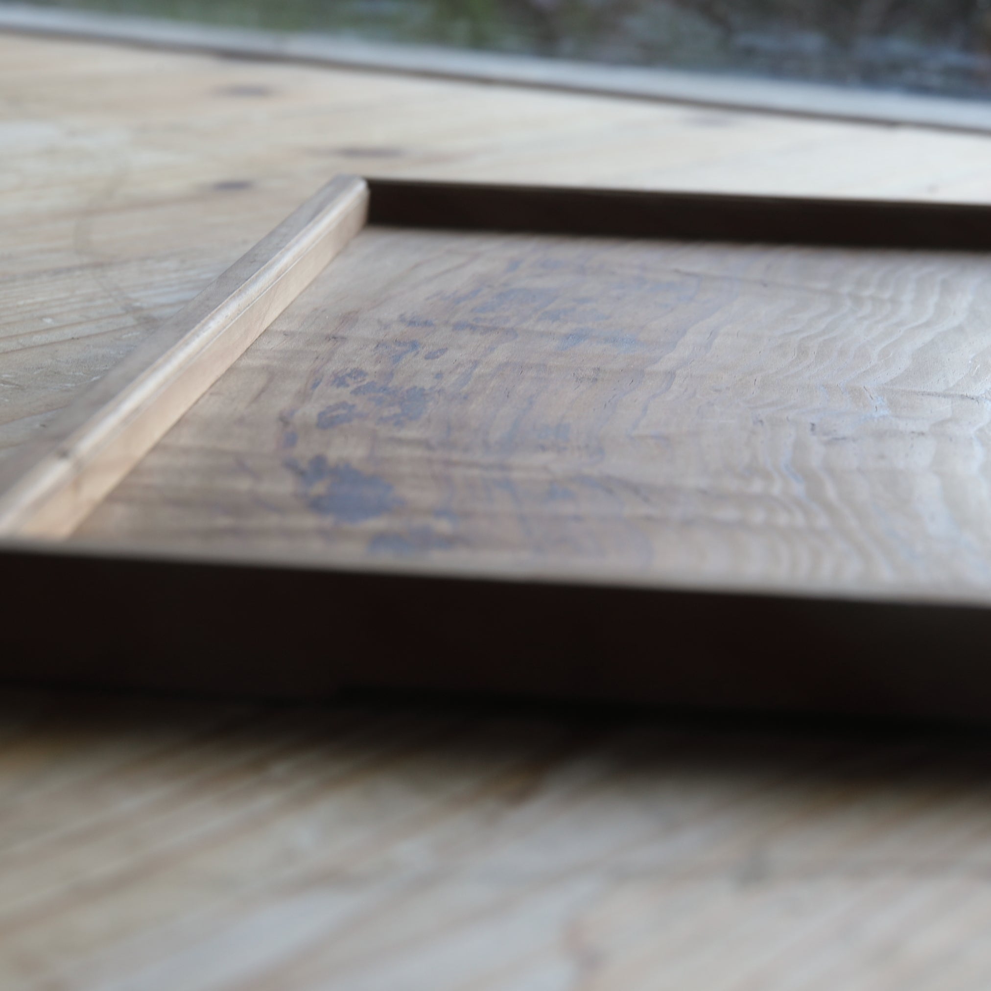 Solid wood sencha tray with beautiful grain