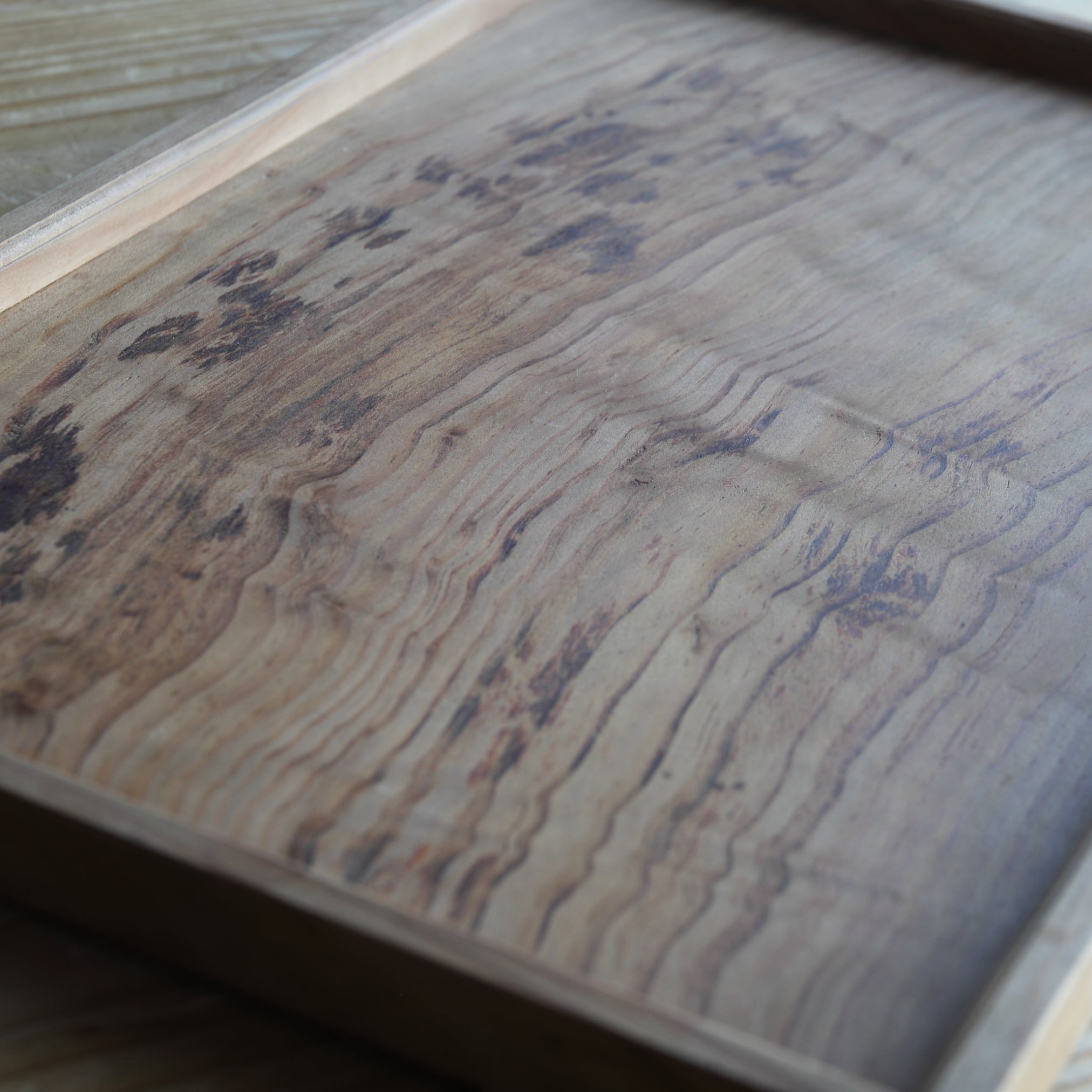 Solid wood sencha tray with beautiful grain